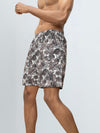 Men's 100% Cotton Printed Long Boxer Shorts Brown