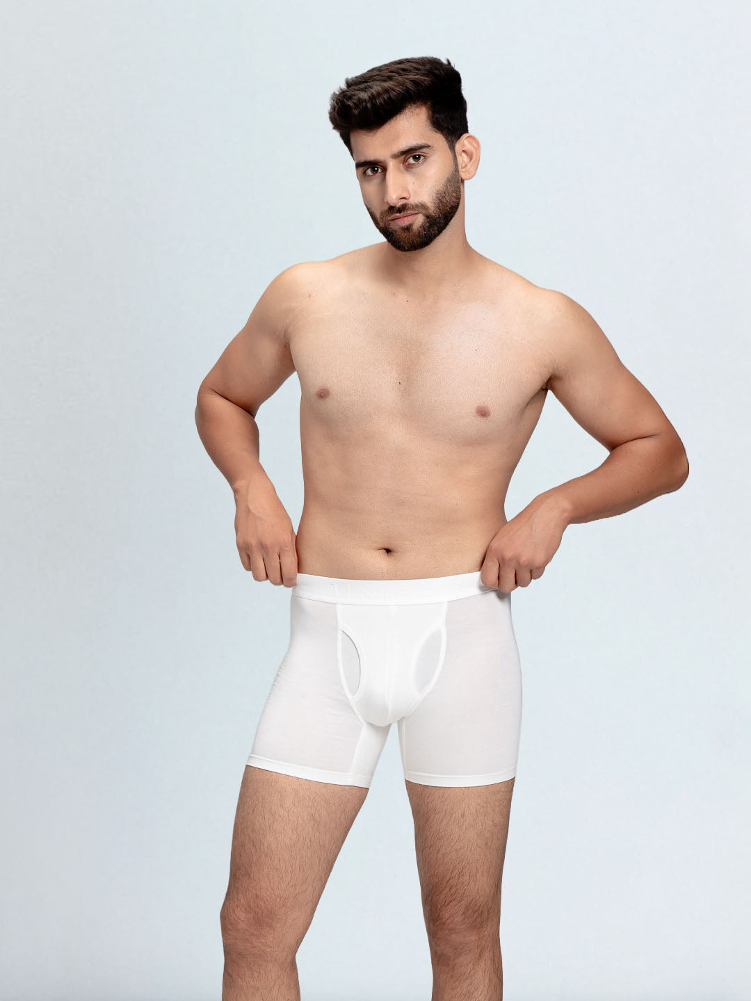 Men's TENCEL Micro Modal Elastane Stretch Boxer Brief White