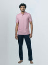Men's Cotton Rich Pique Polo Heather Rose