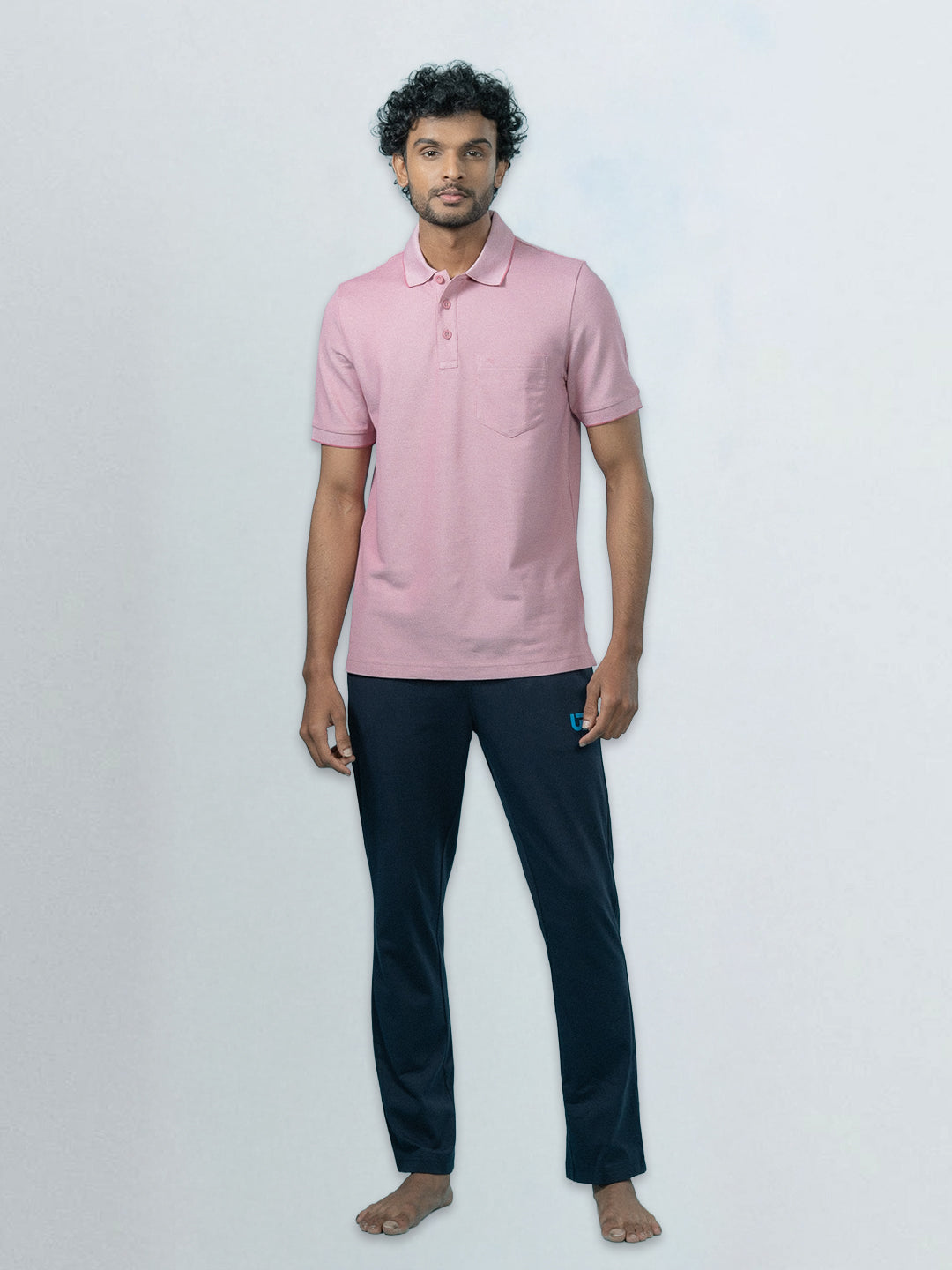 Men's Cotton Rich Pique Polo Heather Rose