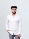 Men's Satin Stretch Cotton Shirt Artic White