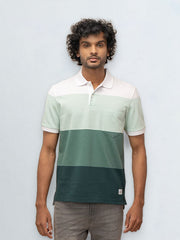 Men's Stripper Cotton Rich Polo Icy Morn