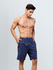 Men's Combed Cotton Shorts Denim Blue