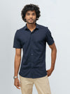 Men's Cotton Rich Knit Shirt Navy