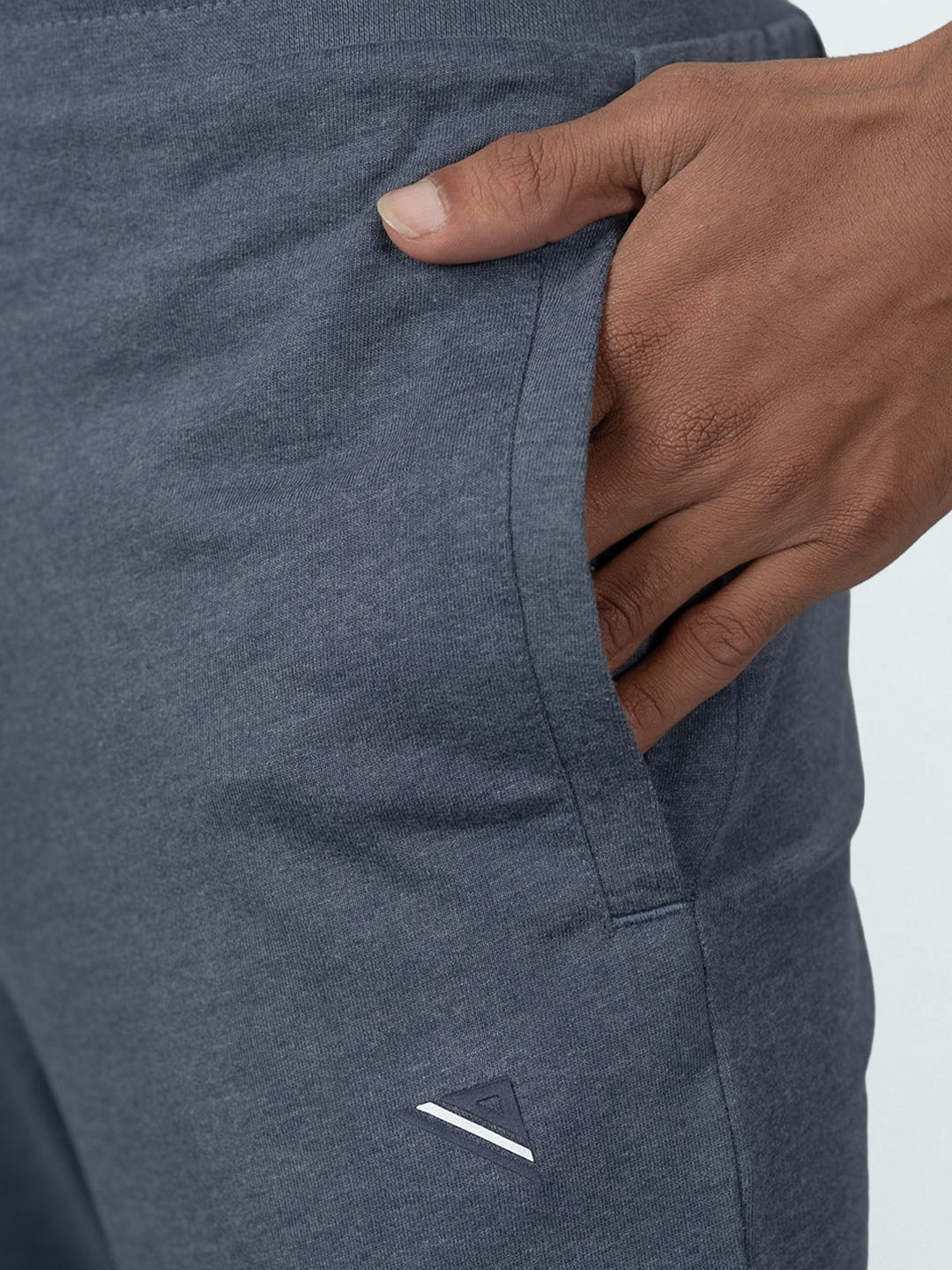 Men's Combed Cotton Regular fit Jogger Blue Melange