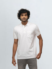Men's Extra Long Staple Cotton Polo White