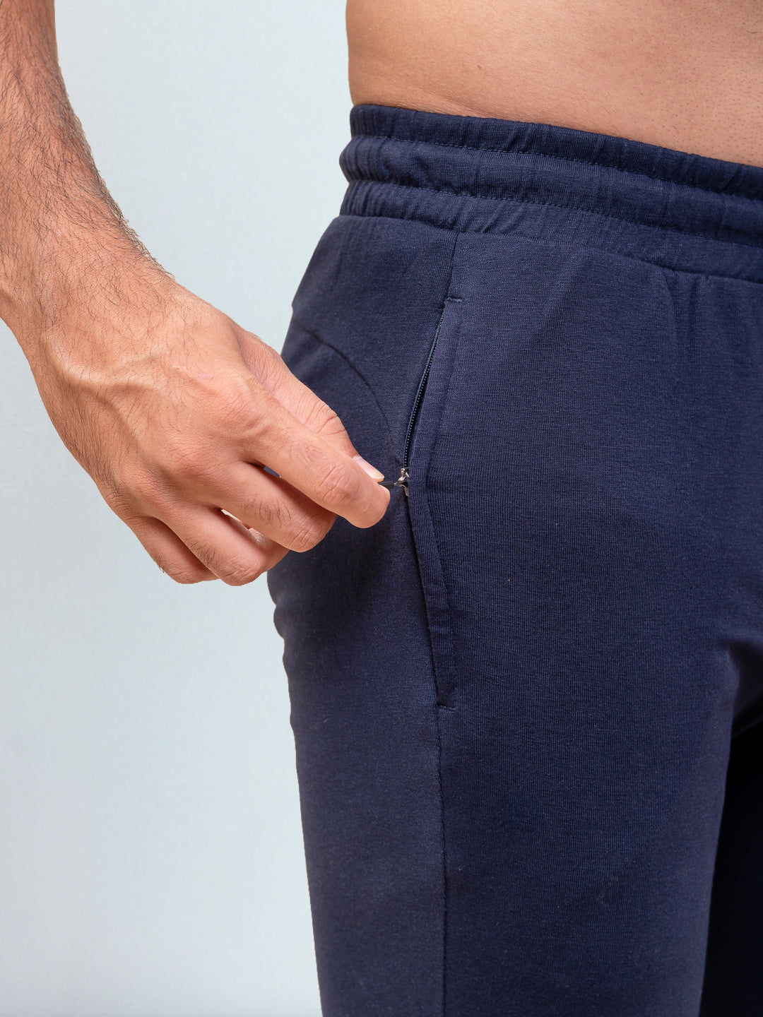 Men's Cotton Rich Slim Fit Track Navy