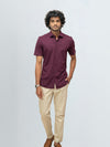 Men's Cotton Rich Knit Shirt Grape