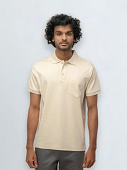Men's Extra Long Staple Cotton Polo Ivory Cream