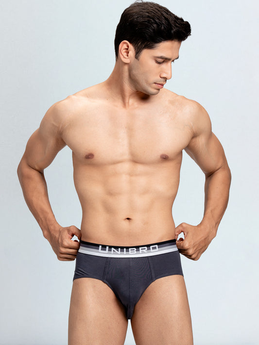 Men's TENCEL Micro Modal Elastane Stretch Brief Graphite Grey