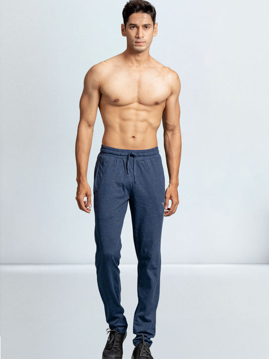 Men's Cotton Rich Slim Fit Track Denim Blue