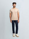Men's 100% Cotton Crew Neck Royal Beige