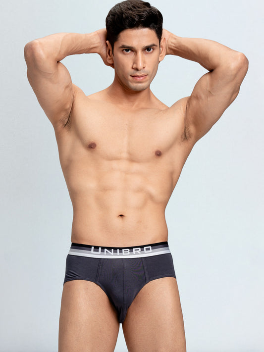 Men's TENCEL Micro Modal Elastane Stretch Brief Graphite Grey