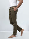 Men's Cotton Rich Regular Fit Track Pant Olive Green