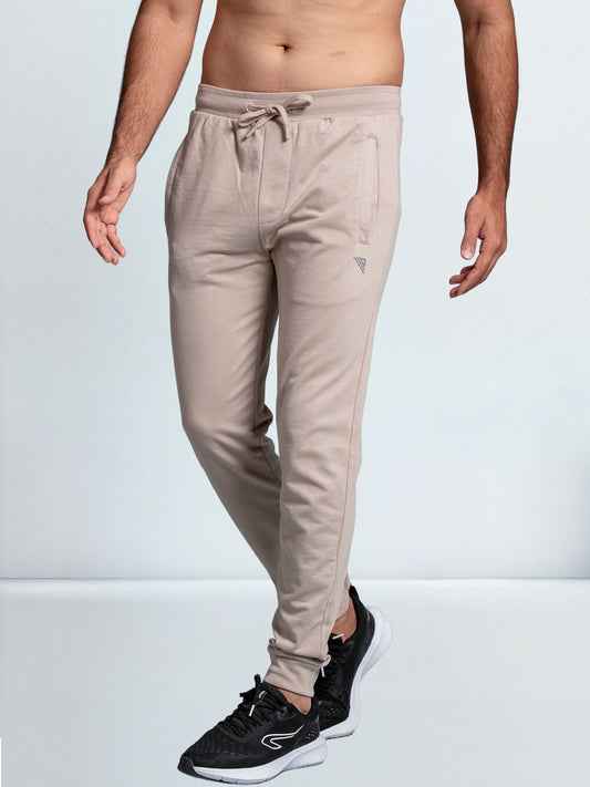 Men's Combed Cotton Regular fit Jogger Beige