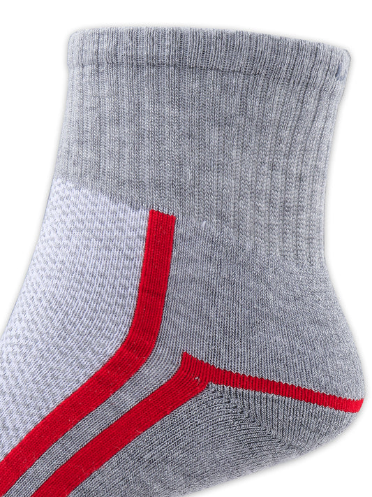 Bamboo Sports Ankle Length Socks Black & Grey Melange SAD2