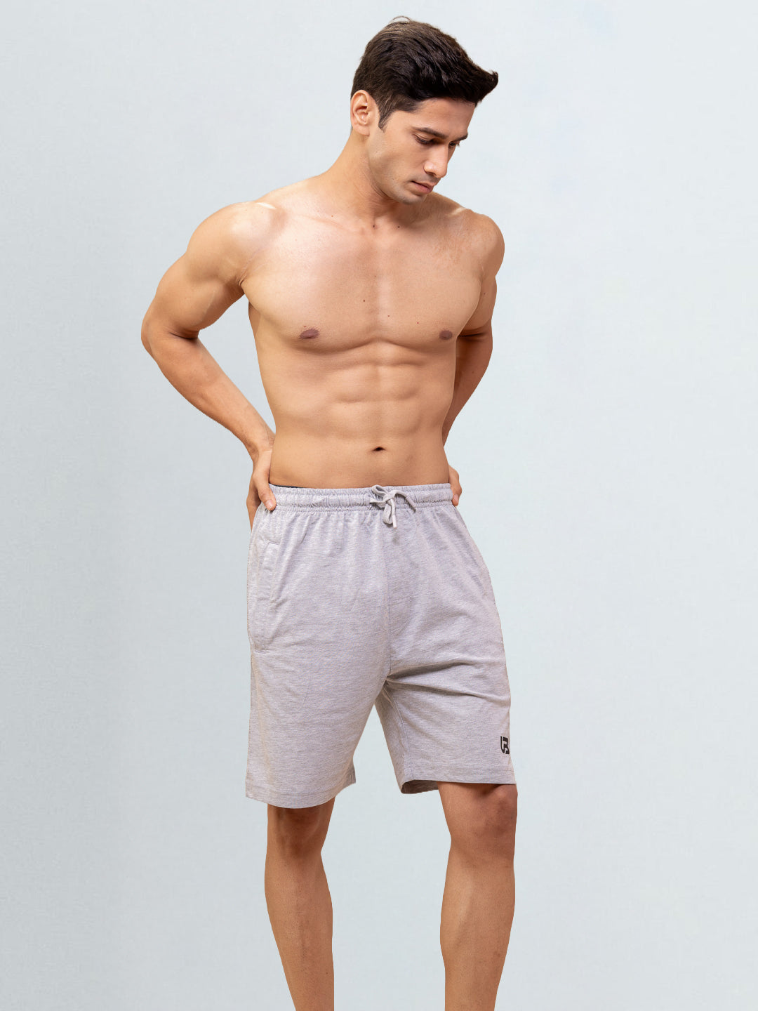 Men's Combed Agile Shorts Grey Melange