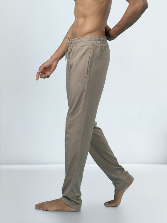 Men's Cotton Rich Slim Fit Track Taupe Brown