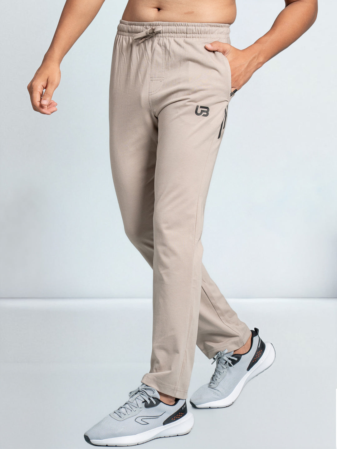 Men's Cotton Rich Regular Fit Track Pant Beige