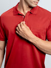 Men's Extra Long Staple Cotton Polo Burgandy