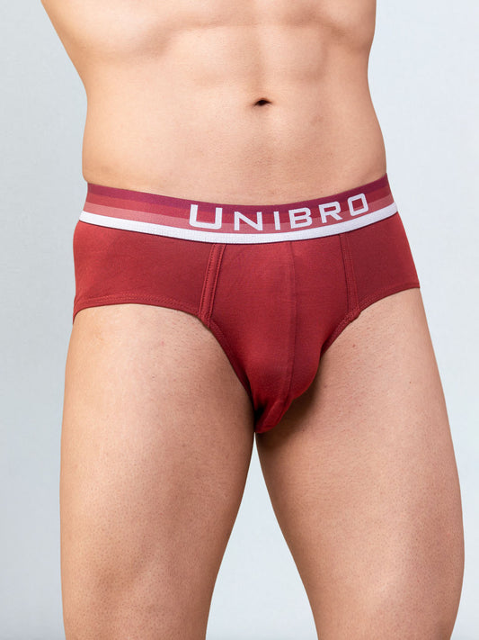 Men's TENCEL Micro Modal Elastane Stretch Brief Maroon