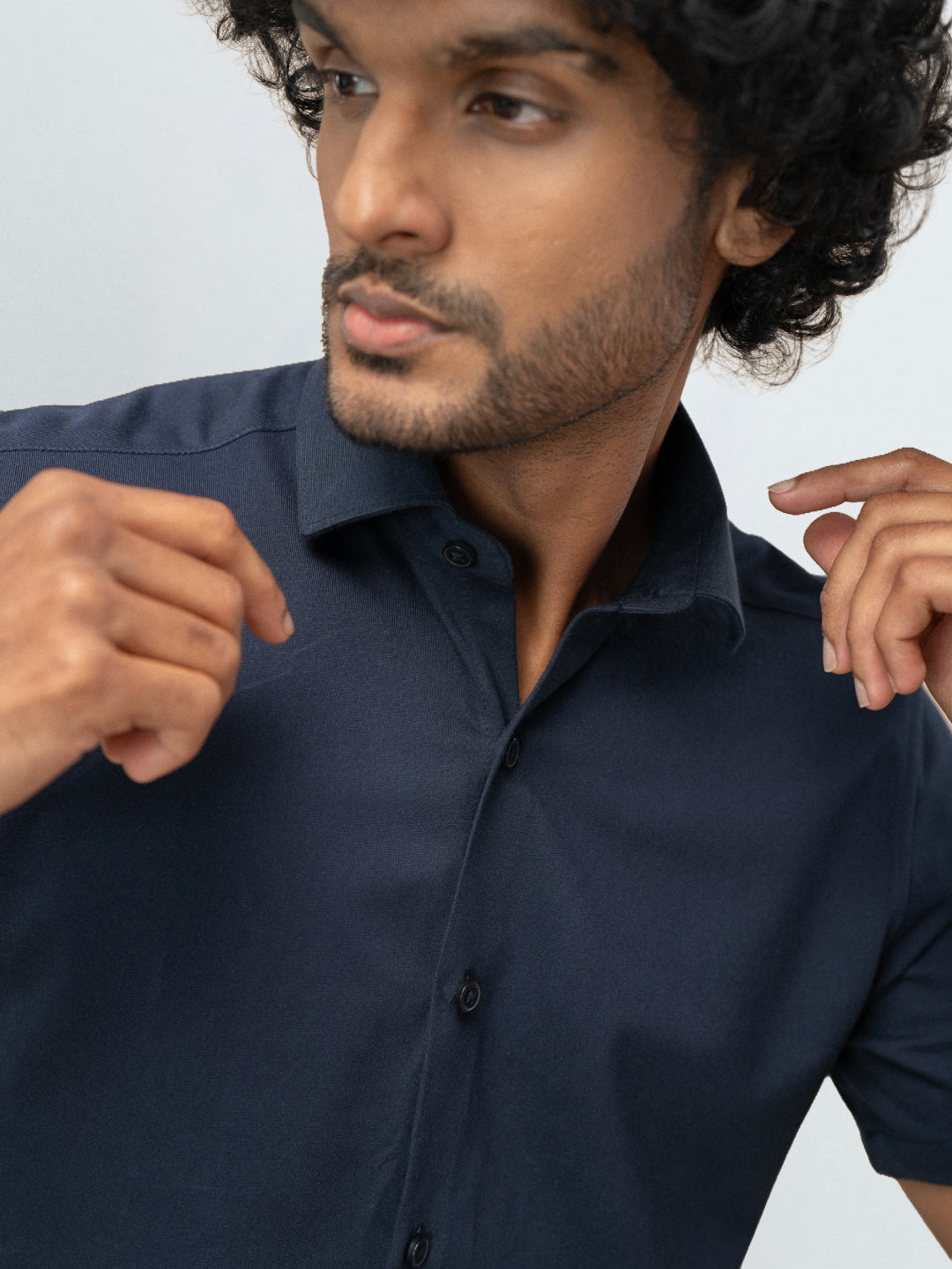 Men's Cotton Rich Knit Shirt Navy