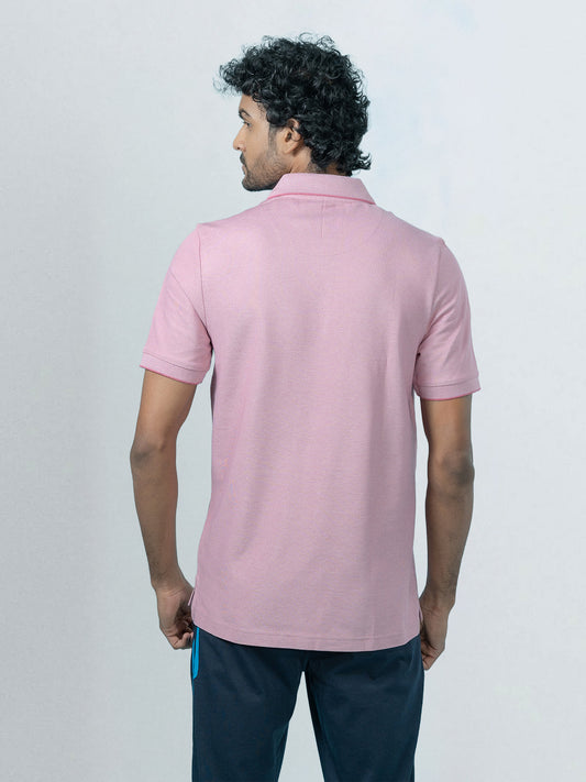 Men's Cotton Rich Pique Polo Heather Rose