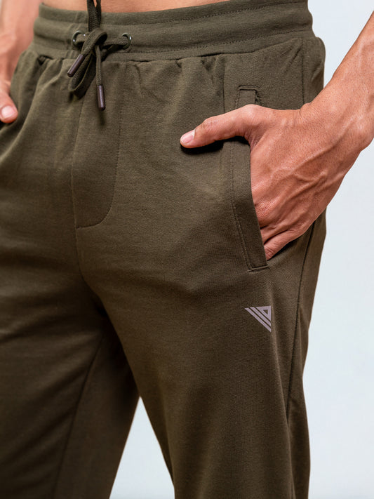 Men's Combed Cotton Regular fit Jogger Olive Green