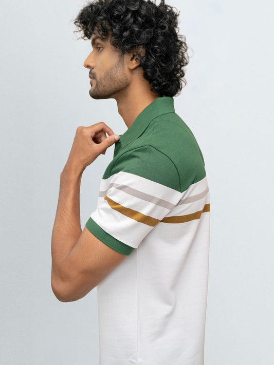 Men's Stripper Cotton Rich Polo Eden