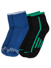 Men Bamboo Sports Ankle Length Socks Black & Blue SAD3