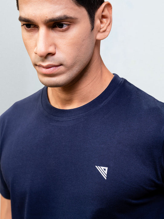 Men's 100% Cotton Crew Neck Starry Night Navy