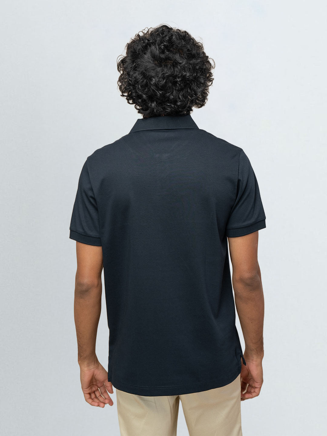 Men's Extra Long Staple Cotton Polo Navy