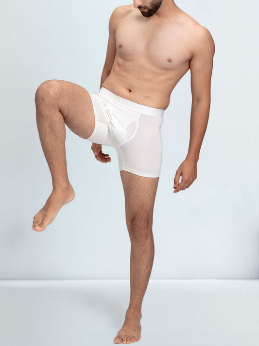 Men's TENCEL Micro Modal Elastane Stretch Boxer Brief White