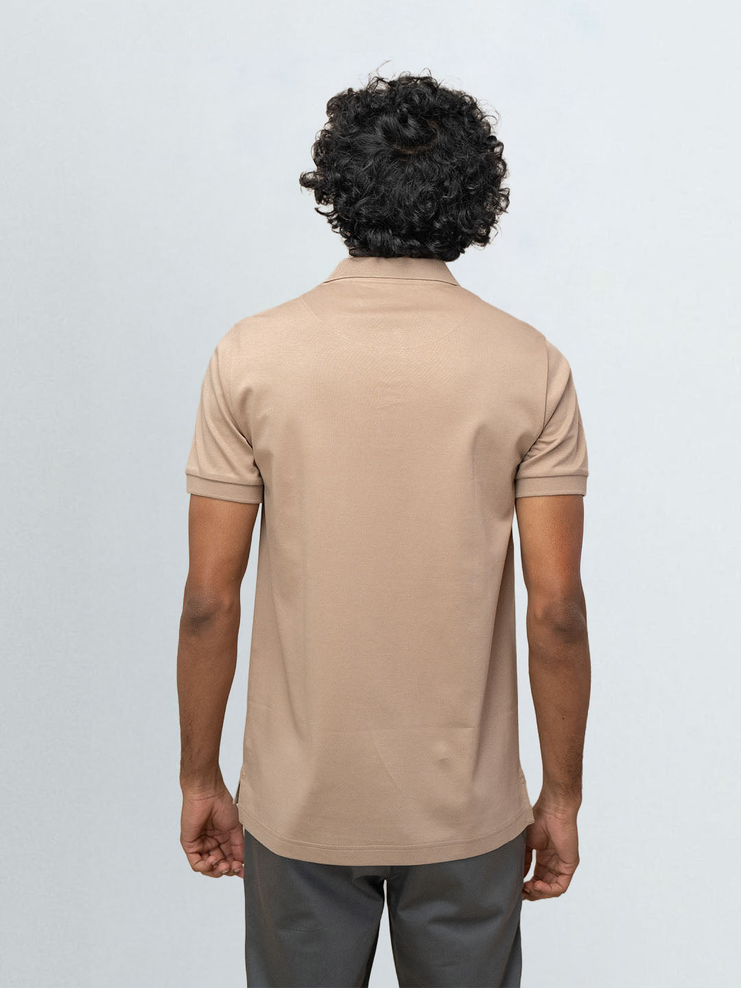 Men's Extra Long Staple Cotton Polo Desert Beige
