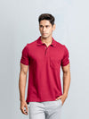 Men's Cotton Rich Pique Polo Maroon