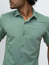 Men's Cotton Rich Knit Shirt Sage Green