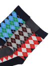 Bamboo Assorted Formal Full Length Checks Designed Socks FFD3