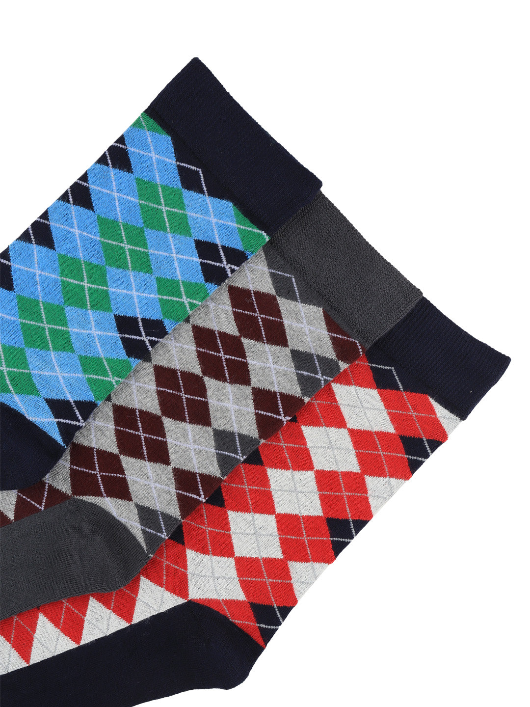 Bamboo Assorted Formal Full Length Checks Designed Socks FFD3