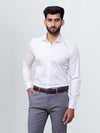 Men's Satin Stretch Cotton Shirt Artic White