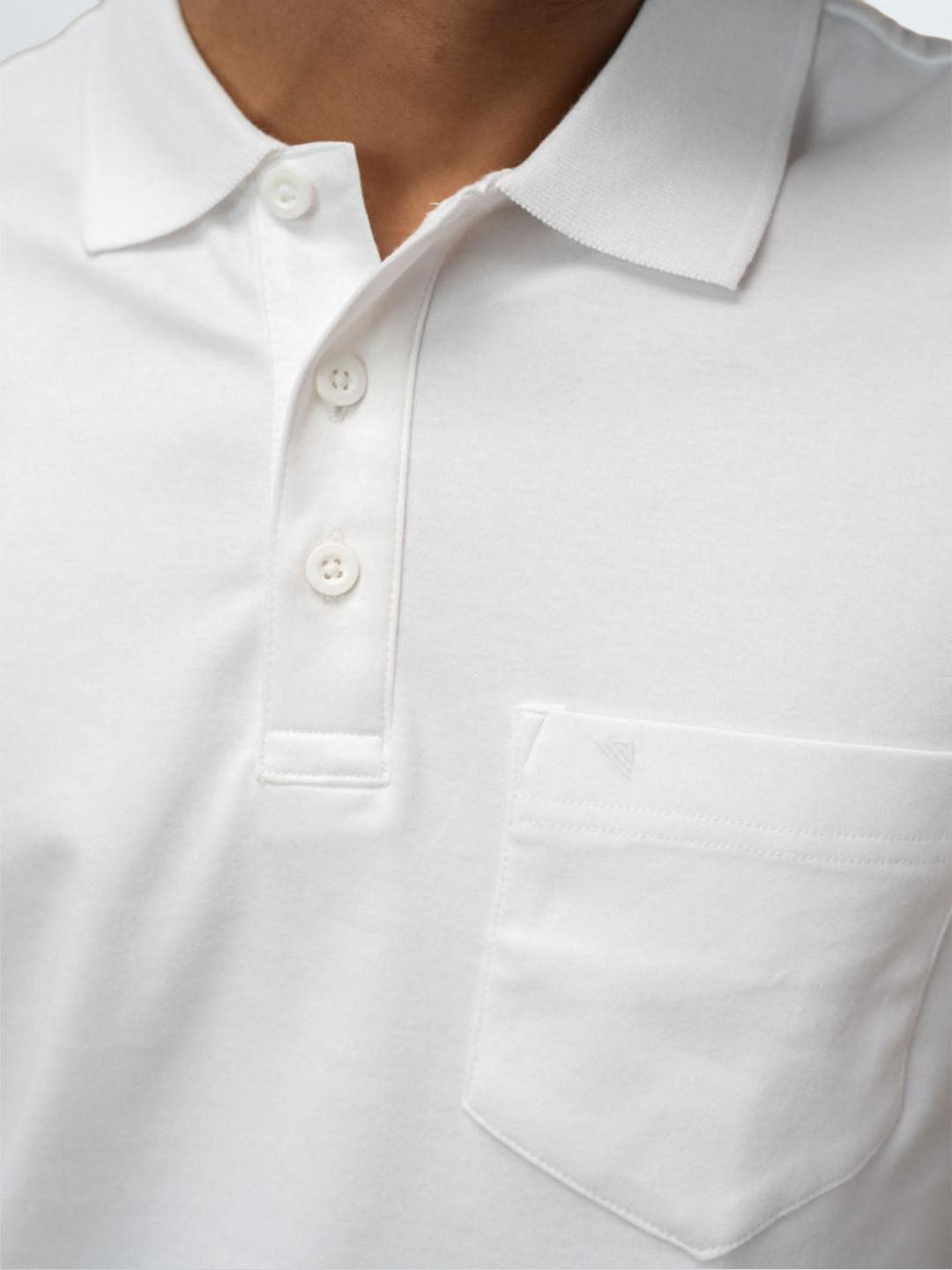 Men's Extra Long Staple Cotton Polo White