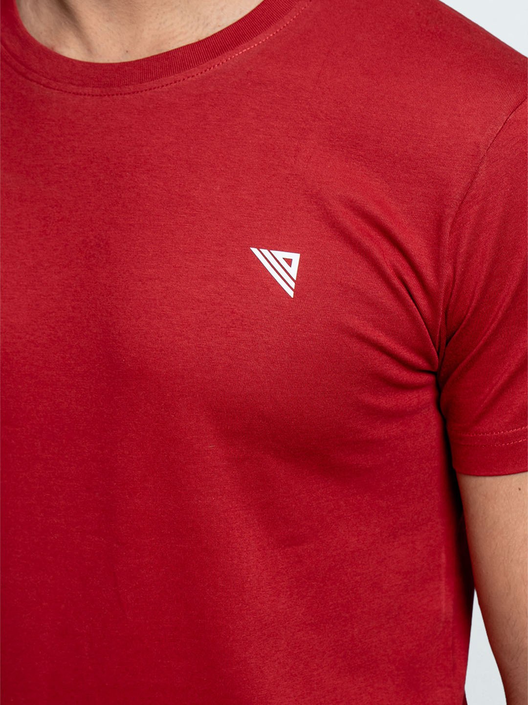 Men's 100% Cotton Crew Neck Burgundy