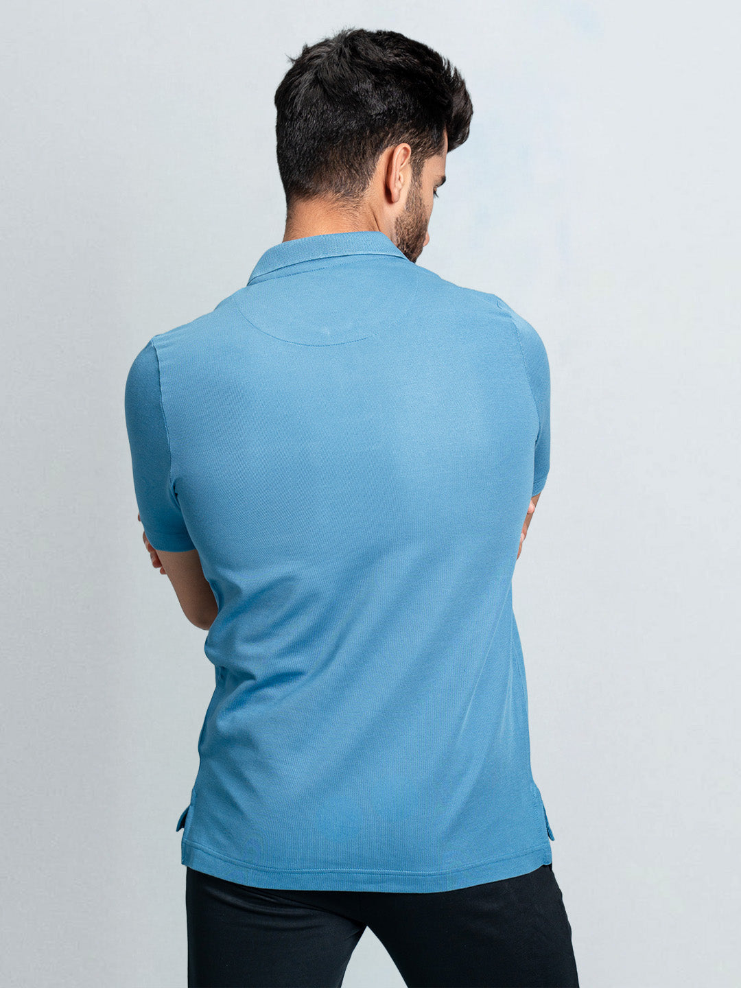 Men's Cotton Rich Pique Polo Cairo Blue