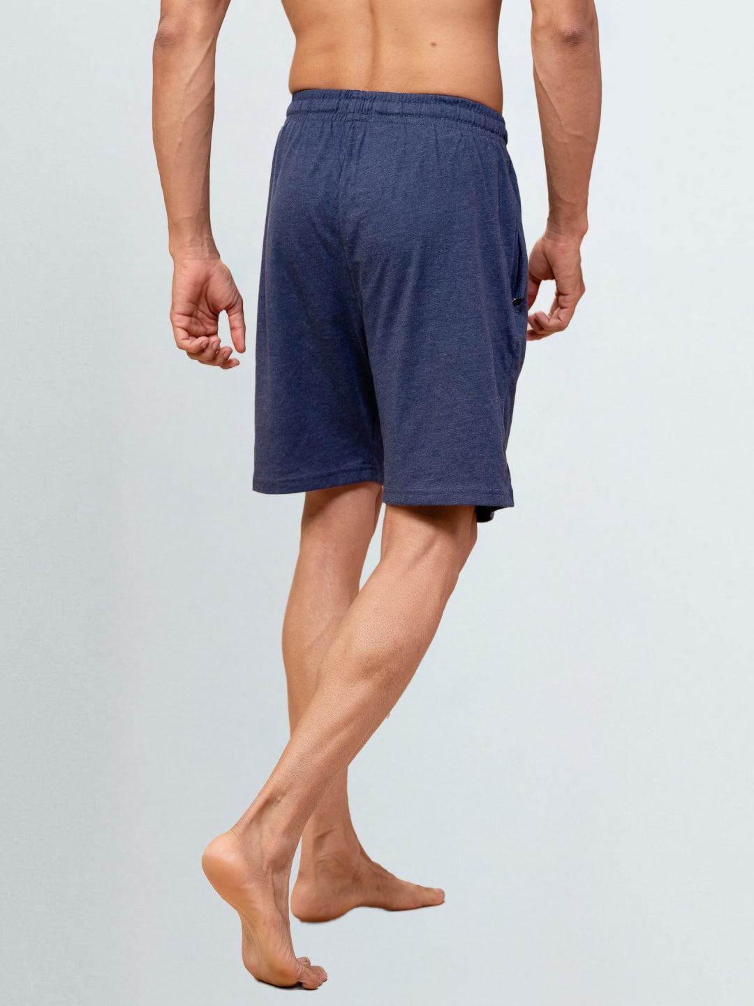 Men's Combed Cotton Shorts Denim Blue