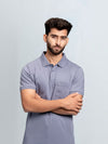 Men's Extra Long Staple Cotton Polo Amethyst Grey