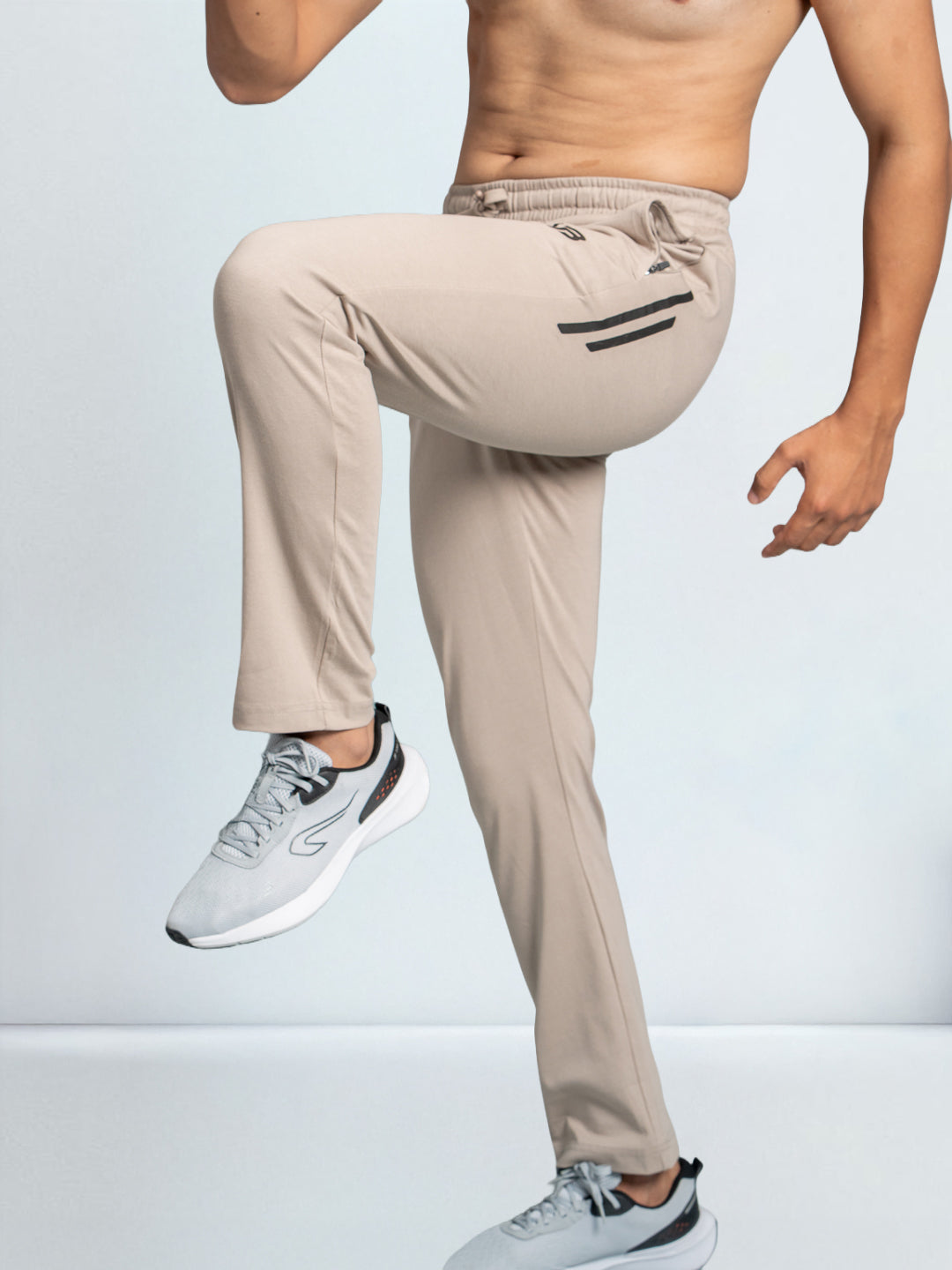 Men's Cotton Rich Regular Fit Track Pant Beige