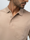 Men's Extra Long Staple Cotton Polo Desert Beige