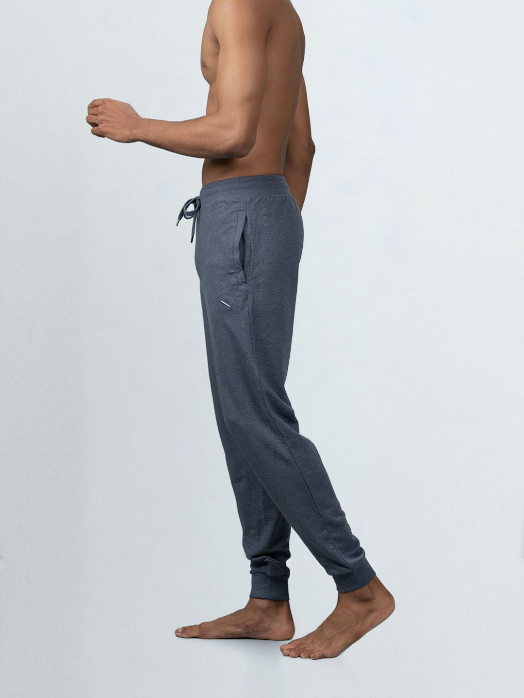 Men's Combed Cotton Regular fit Jogger Blue Melange