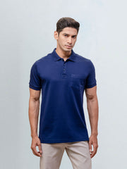 Men's Extra Long Staple Cotton Polo Marine Royal