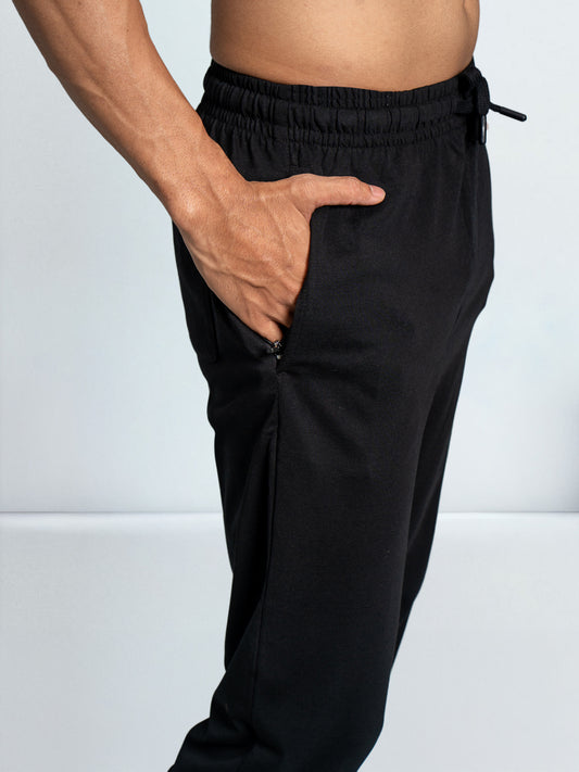Men's Cotton Rich Regular Fit Track Pant Black