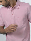 Men's Cotton Rich Pique Polo Heather Rose